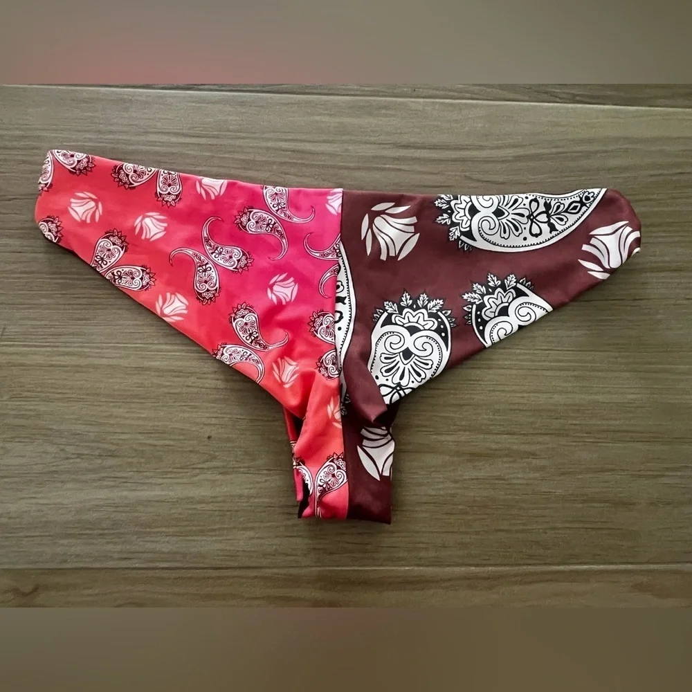 Agua Bendita Lola Free People Surf Bikini Bottoms Low Rise Cheeky Womens Med Lg